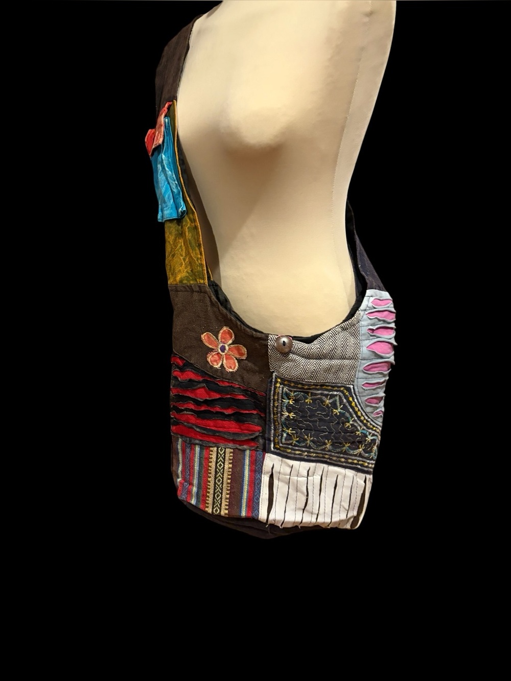 bohemian crossbody patch bag #1